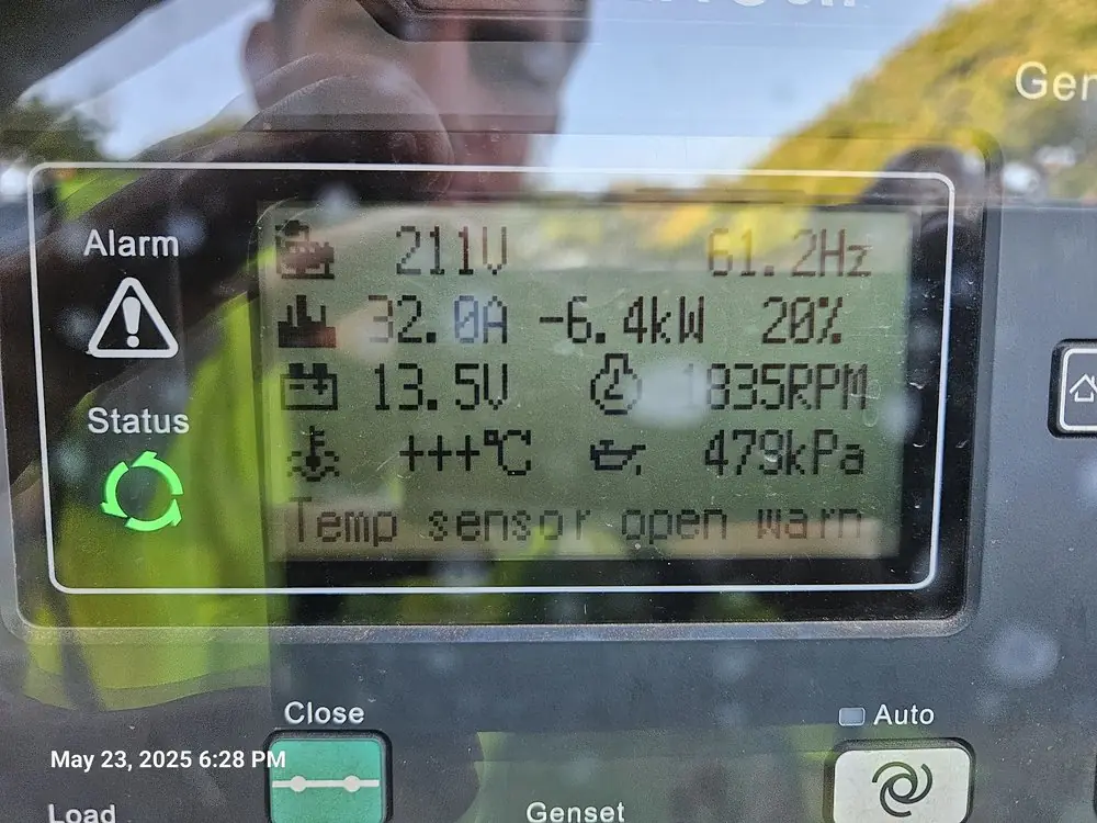 Generator controller display